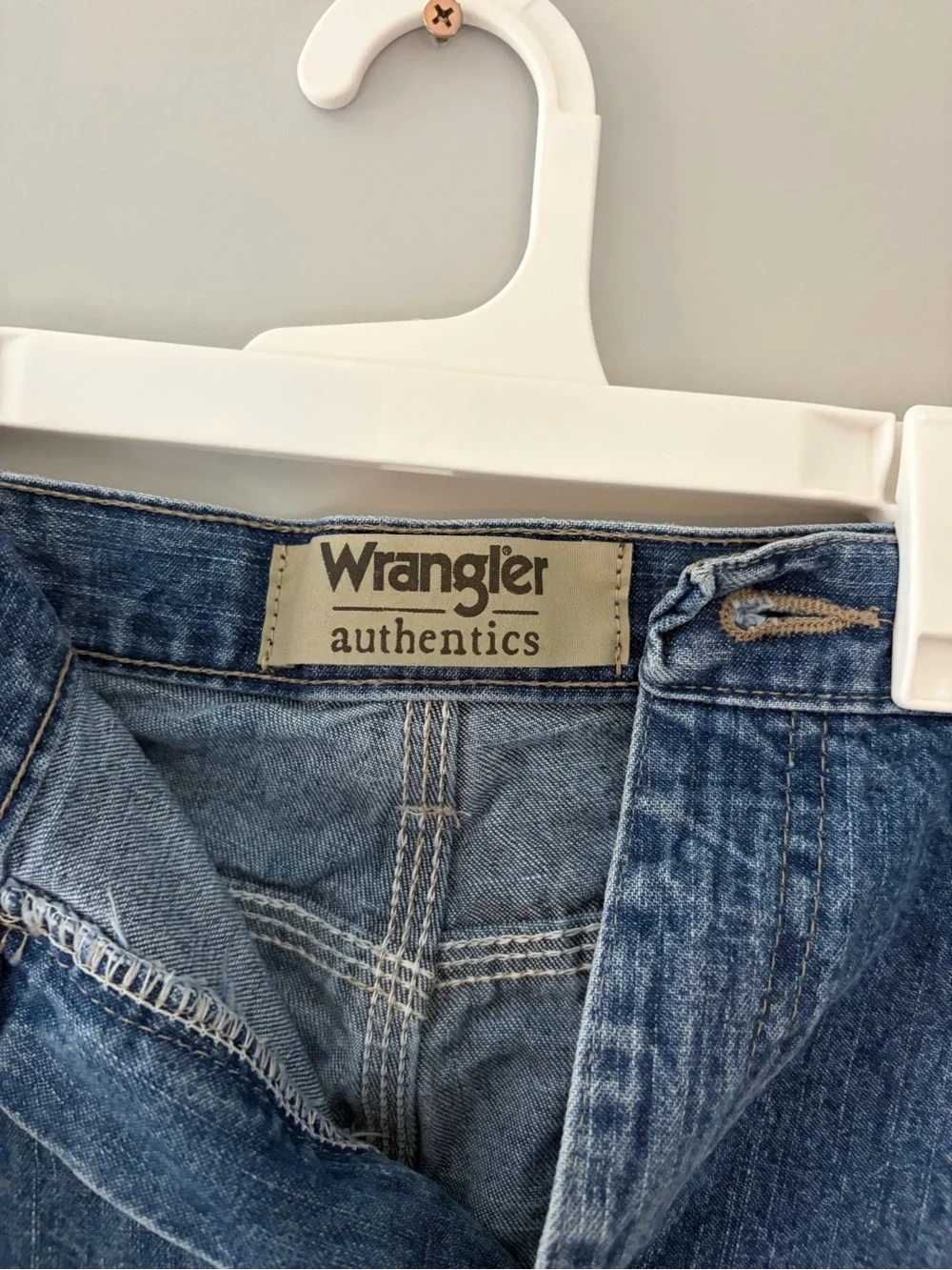 Men's Blue Denim Jean Shorts (worn as woman for oversized)